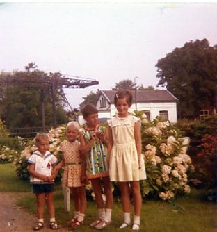 van links naar rechts: Joost, Els (zo heette ik toen), Marga en Hetty